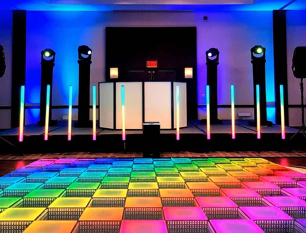 Thi công sàn LED vô cực cho trung tâm tiệc cưới - Bảo Châu Lighting