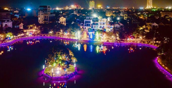 chiếu sáng bờ kè